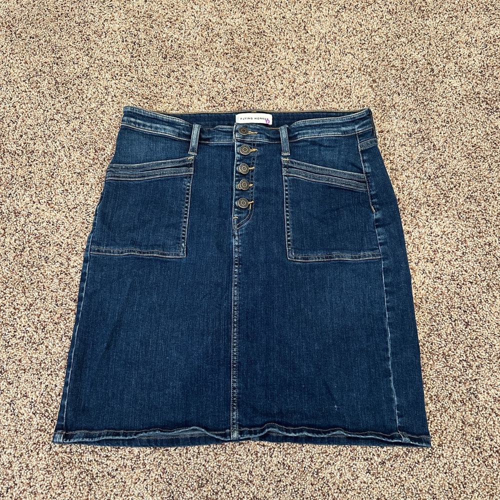 Flying Monkey Denim Skirt